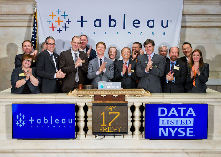 Tableau management rings the bell to open the market