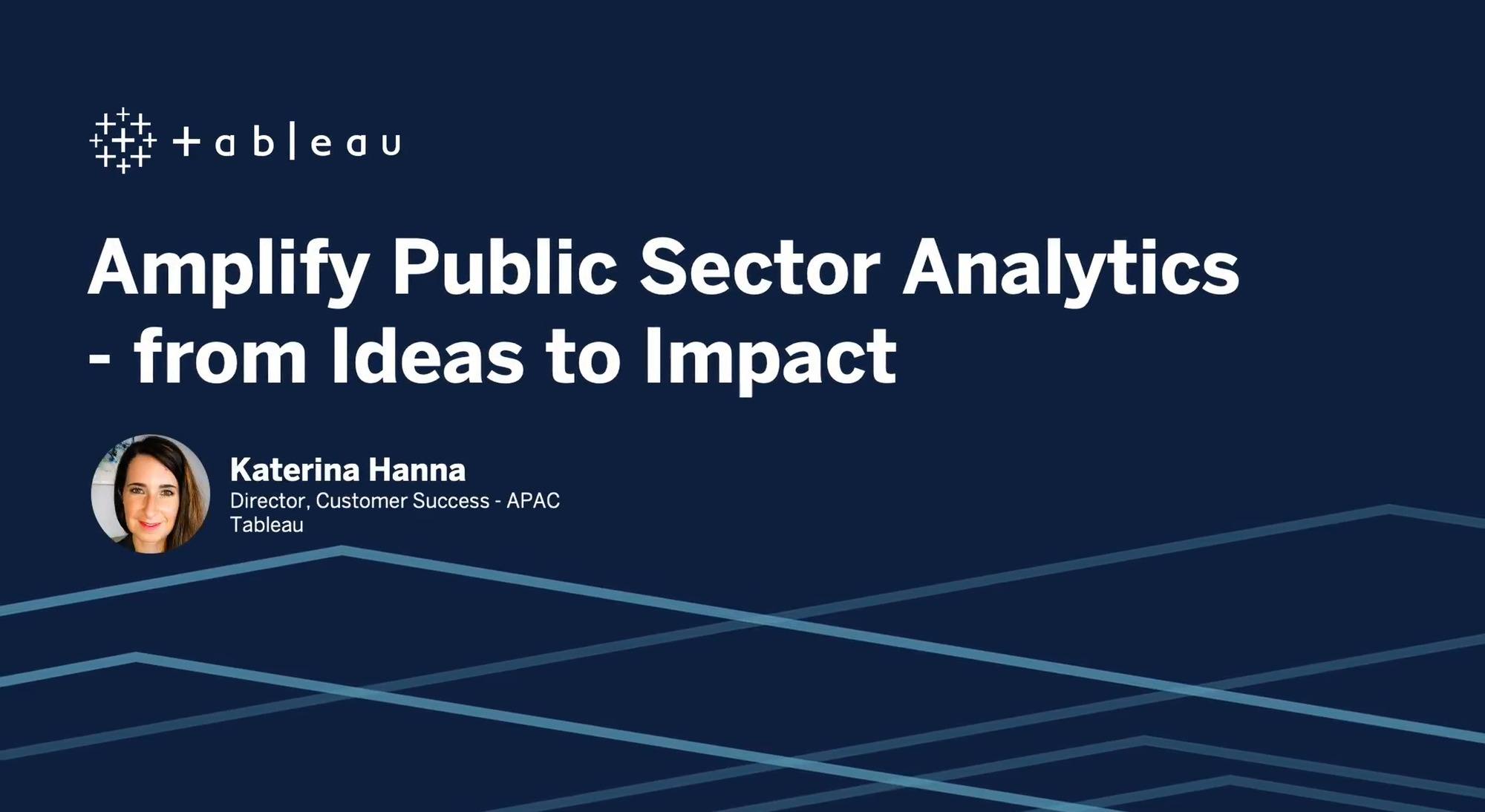 Navigate to Amplify Public Sector Analytics - from Ideas to Impact