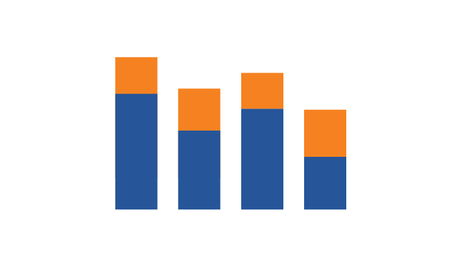 vertical bar graph logo