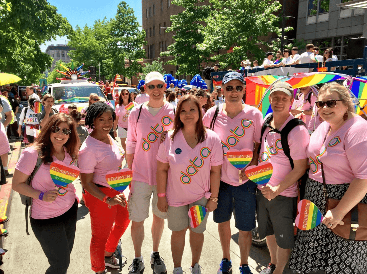 Tableau leadership and employees at Seattle Pride Parade