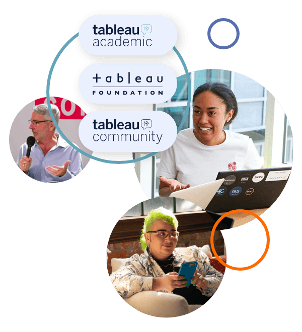Data literacy programs: Tableau Academic, Tableau Foundation, Tableau Community