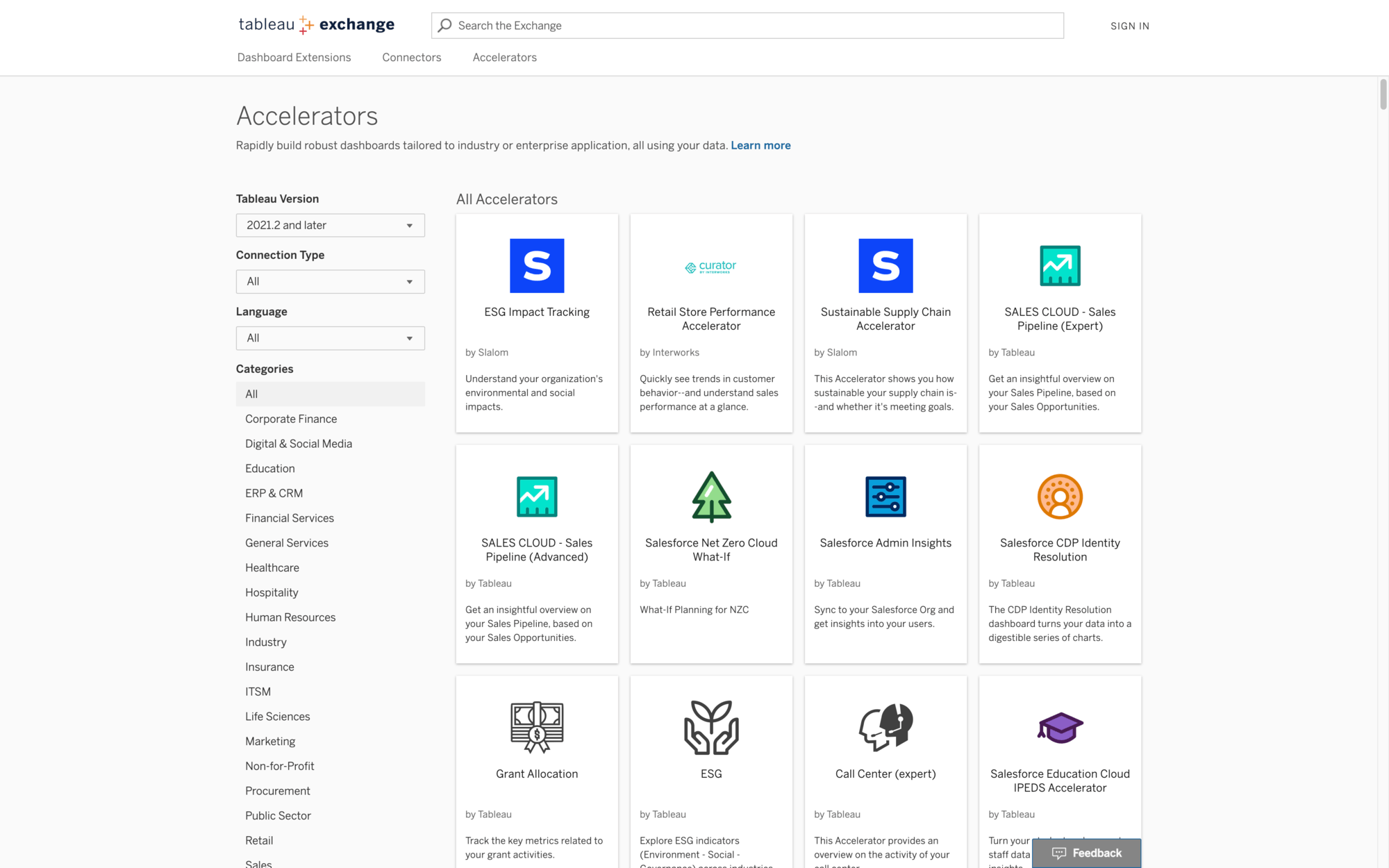 Jumpstart Your Analysis Using Accelerators from Tableau Exchange