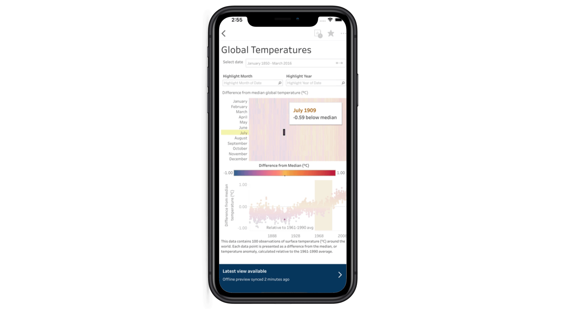 Offline Preview for Collections on Tableau Mobile