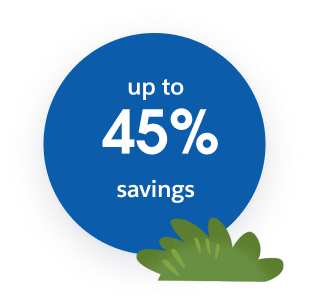 up to 45% savings