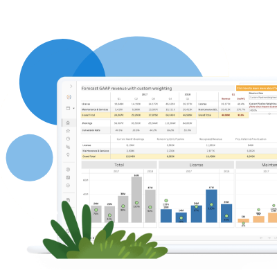 瀏覽至 Forecast GAAP revenue with custom weighting