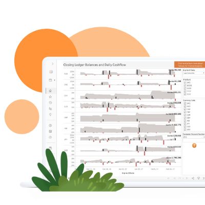 Ir a See bank statement balances and daily cash flow over time