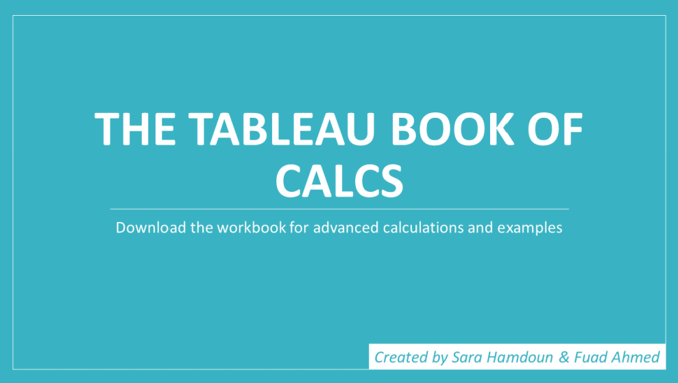 The Tableau Book of Calcs 