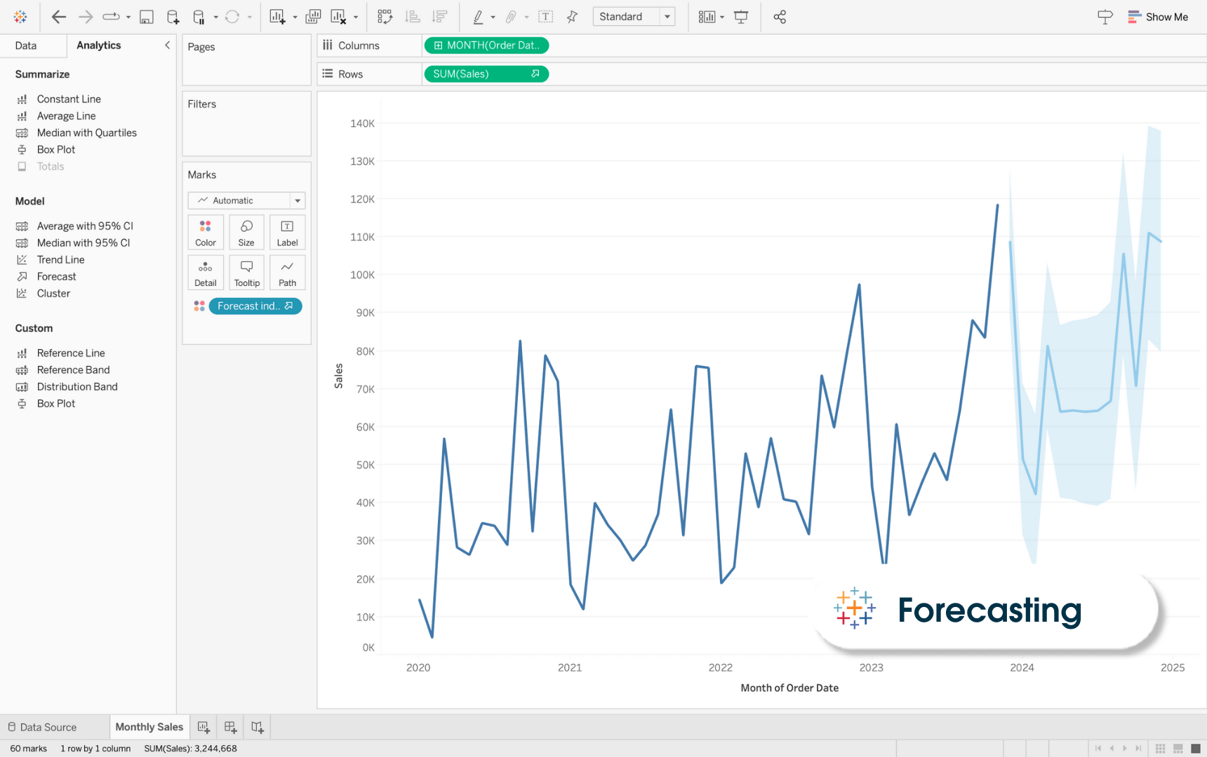 Forecasting in Tableau