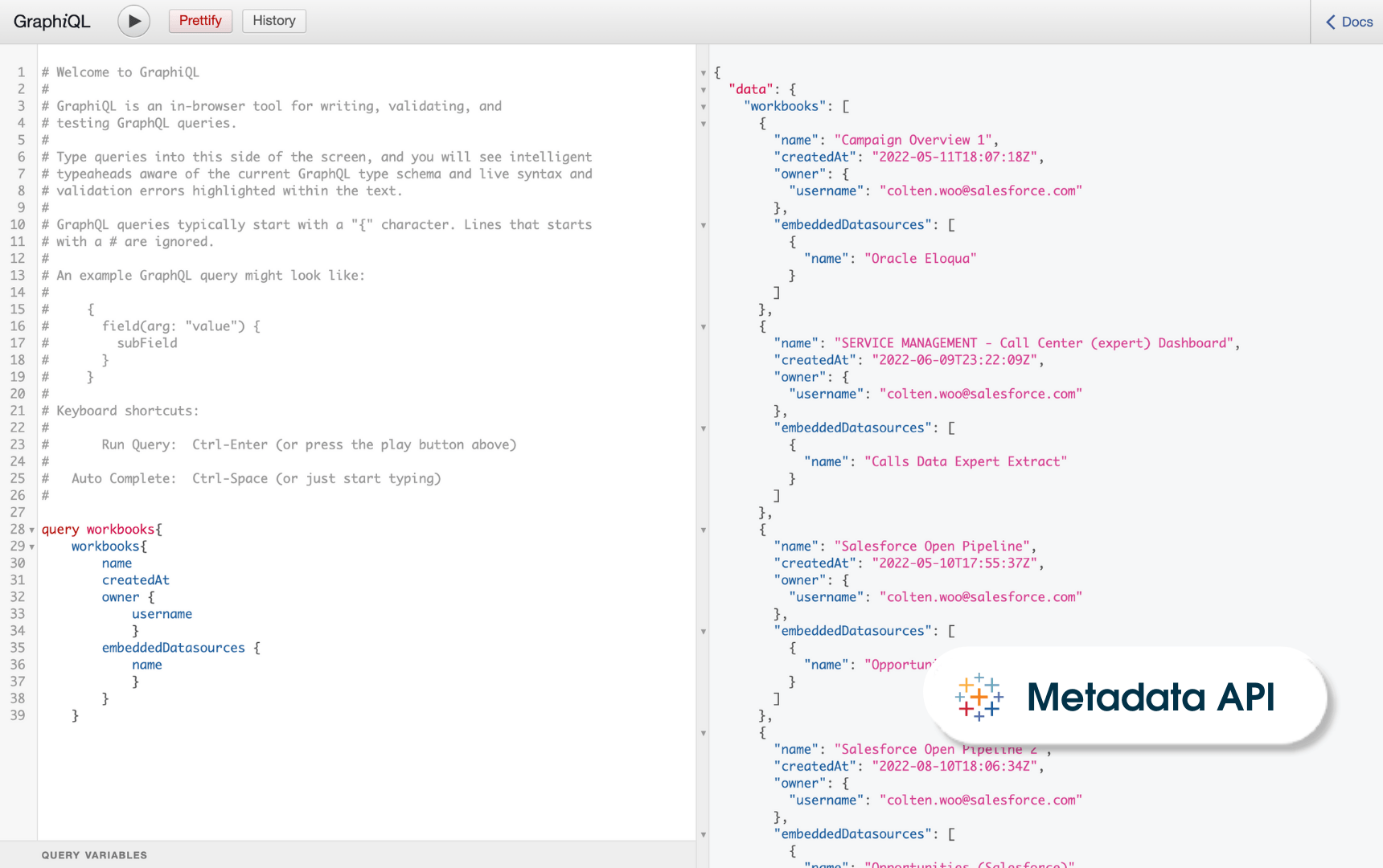 Metadata API