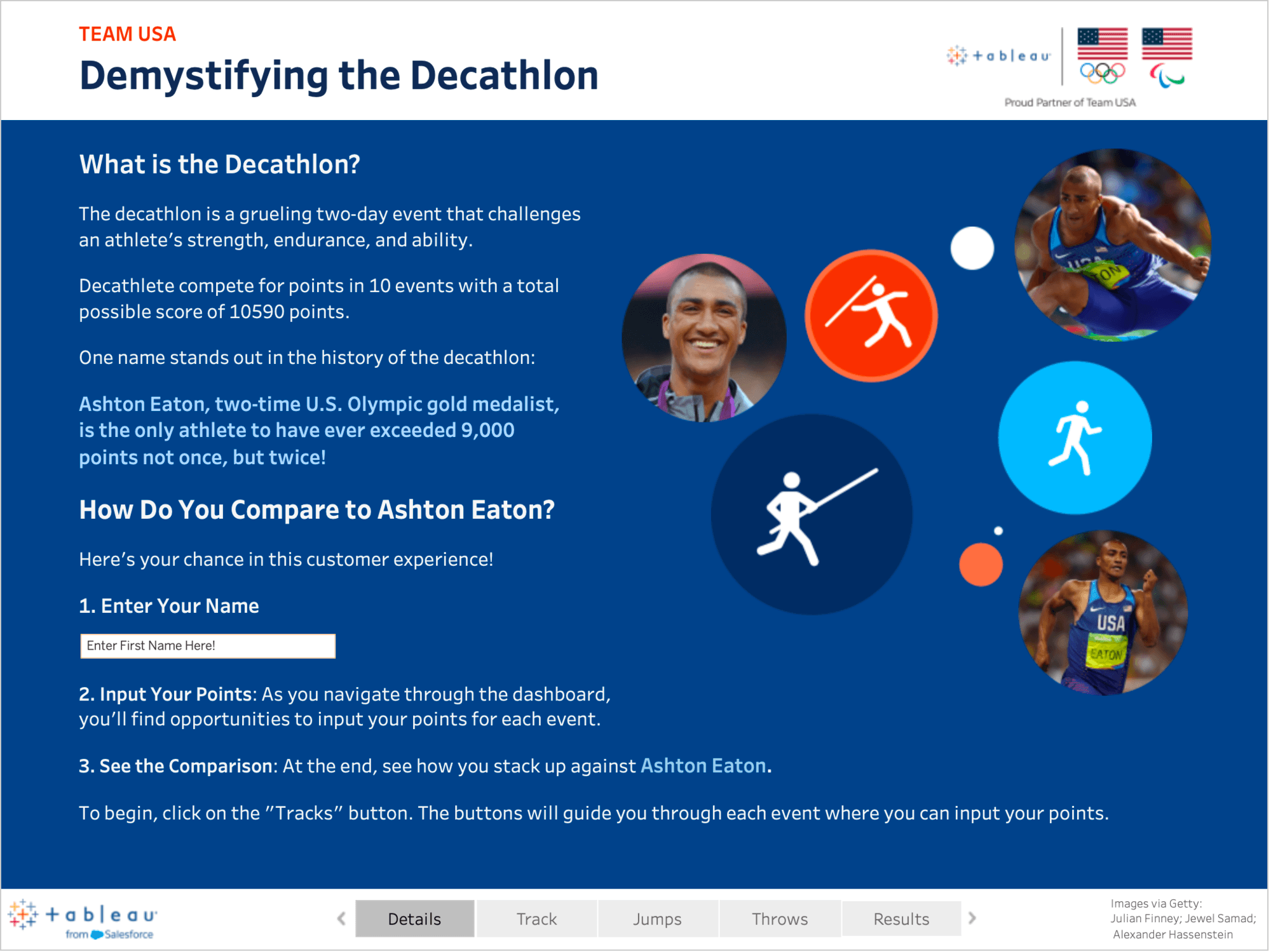 Data for the Win - Tableau dashboard for Decathlon