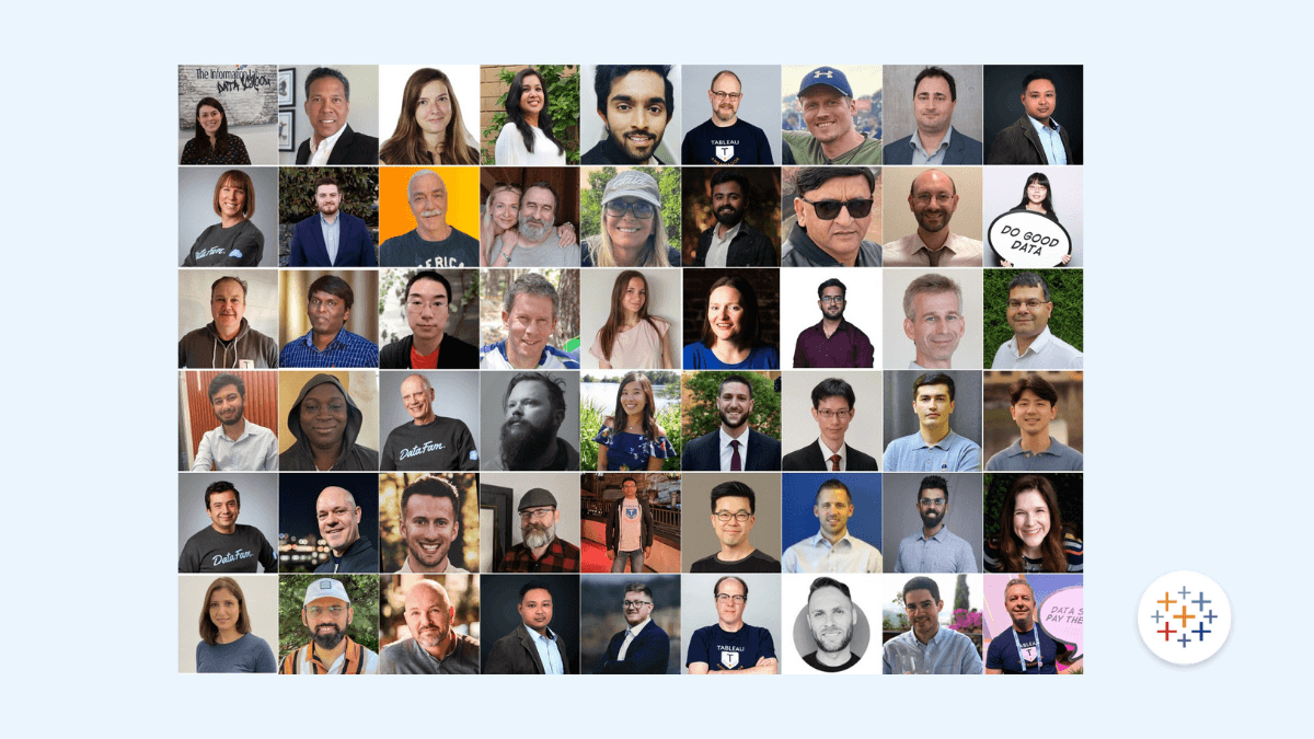 Headshots of the Tableau Forums Ambassadors