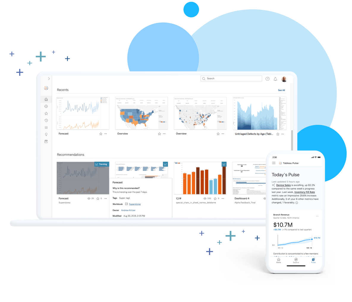 Capturas de tela do produto Tableau