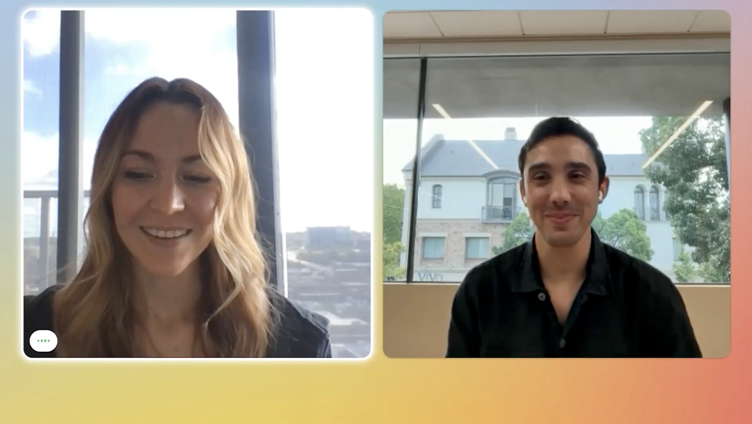 2 people on a web conference