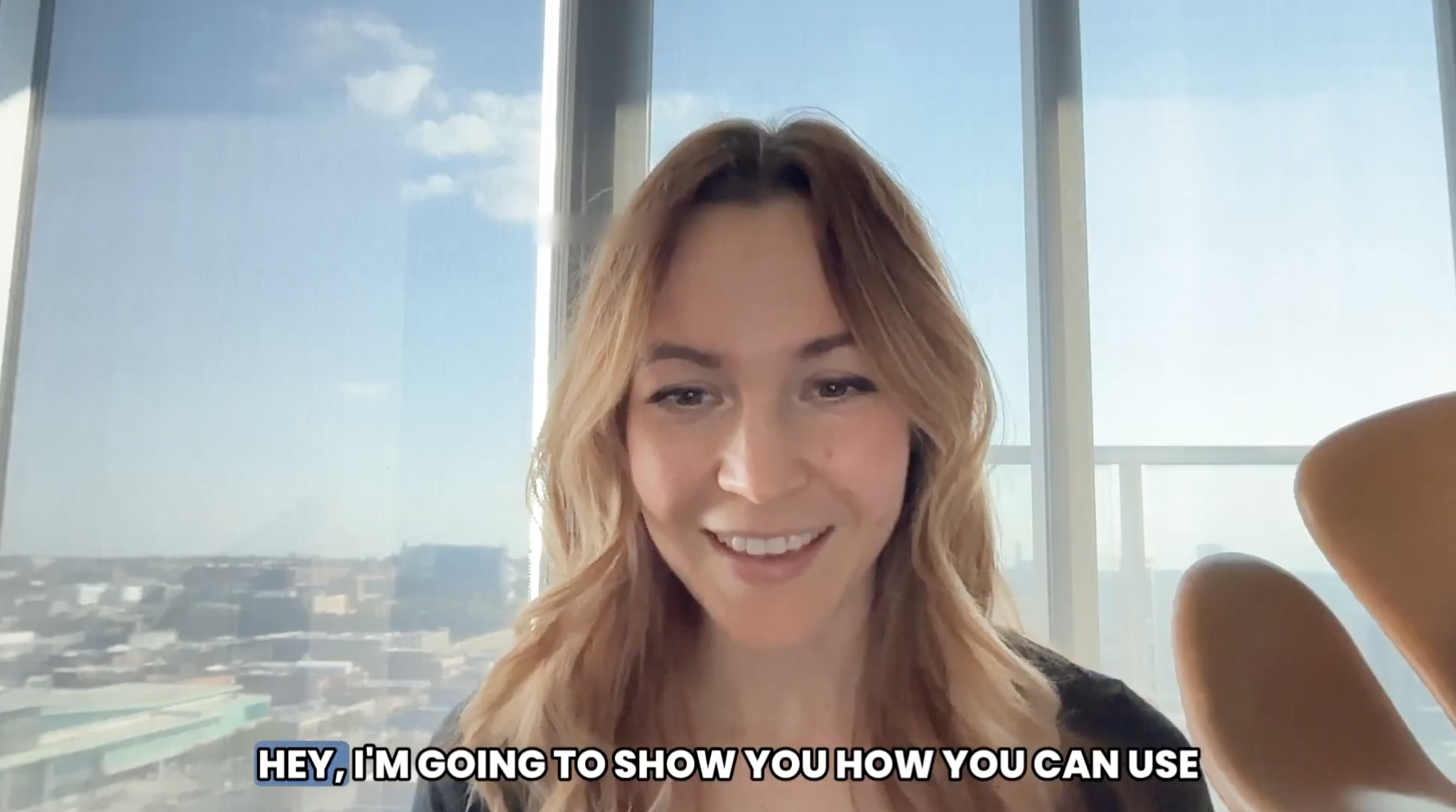 Person speaking to camera