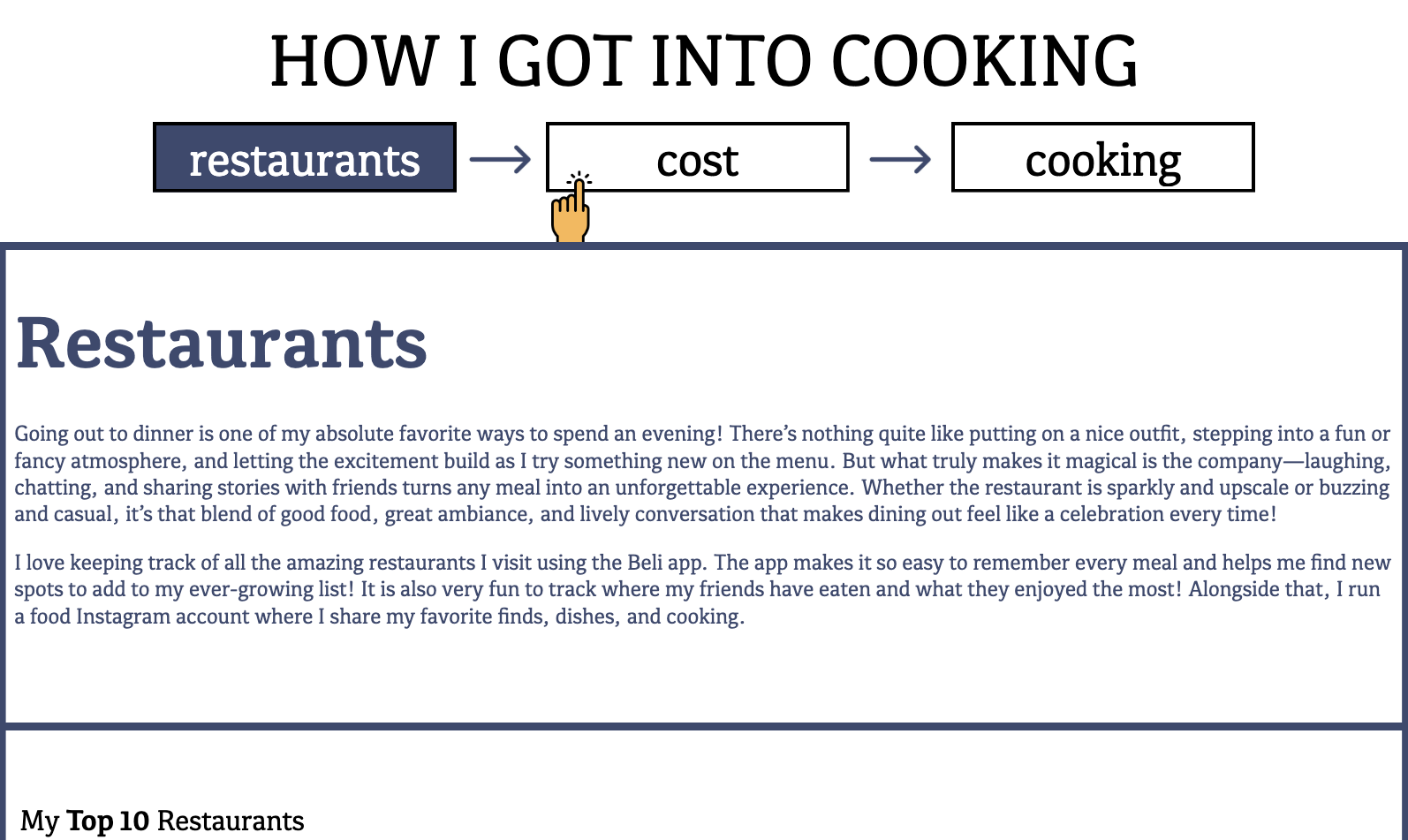 Hanne de Bie Cooking