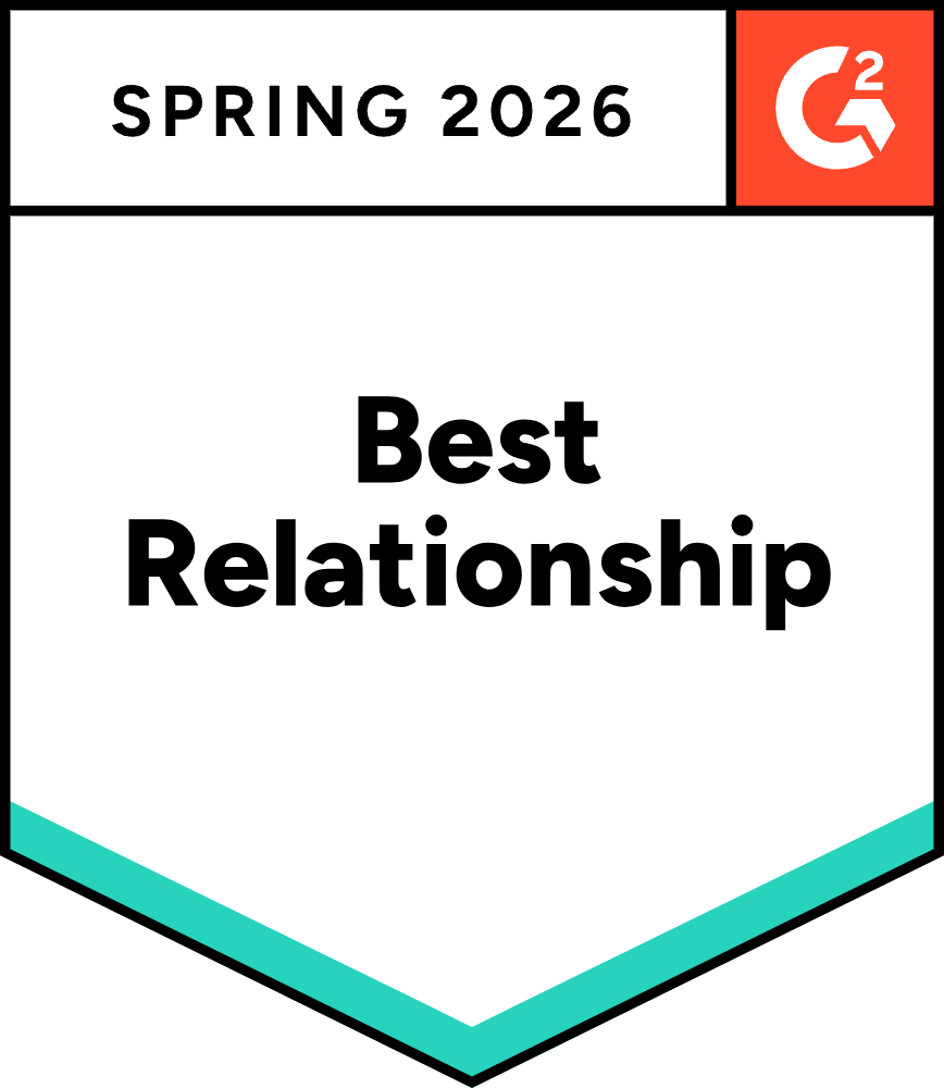G2 badge: Best relationship - Sprint 2026