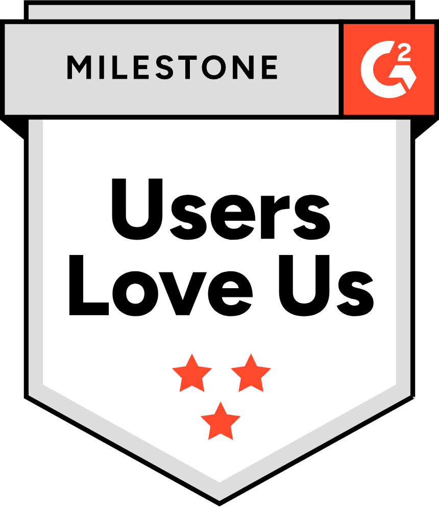 G2 badge: Users love us