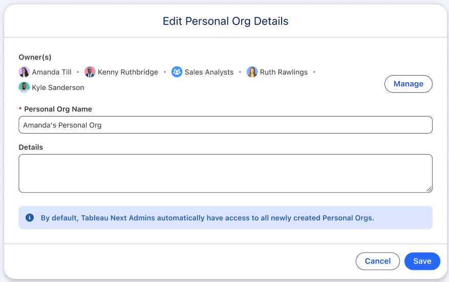 Team org creating in Tableau Next