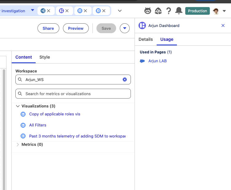 Asset content settings in Tableau Next
