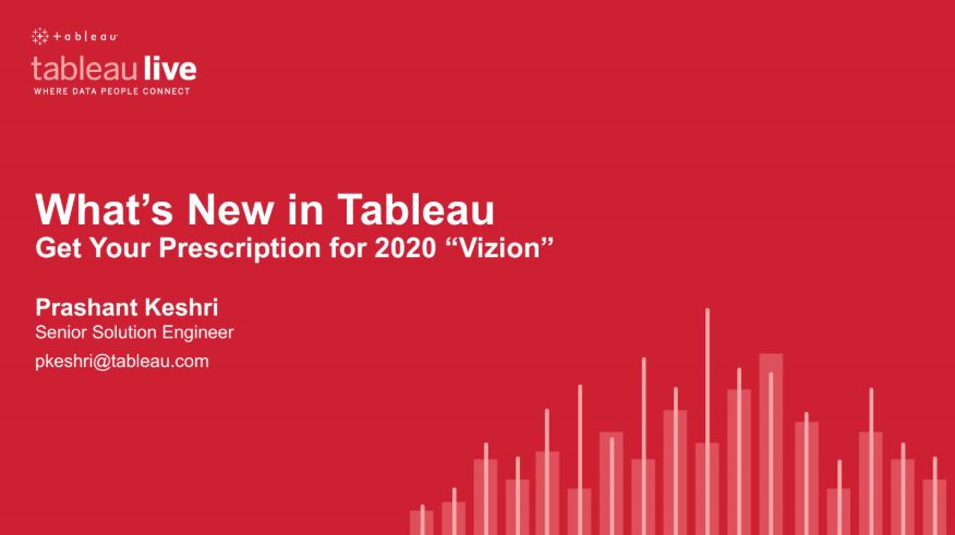 Get Your Prescription for 2020 &quot;Vizion&quot;: What’s New in Tableau로 이동