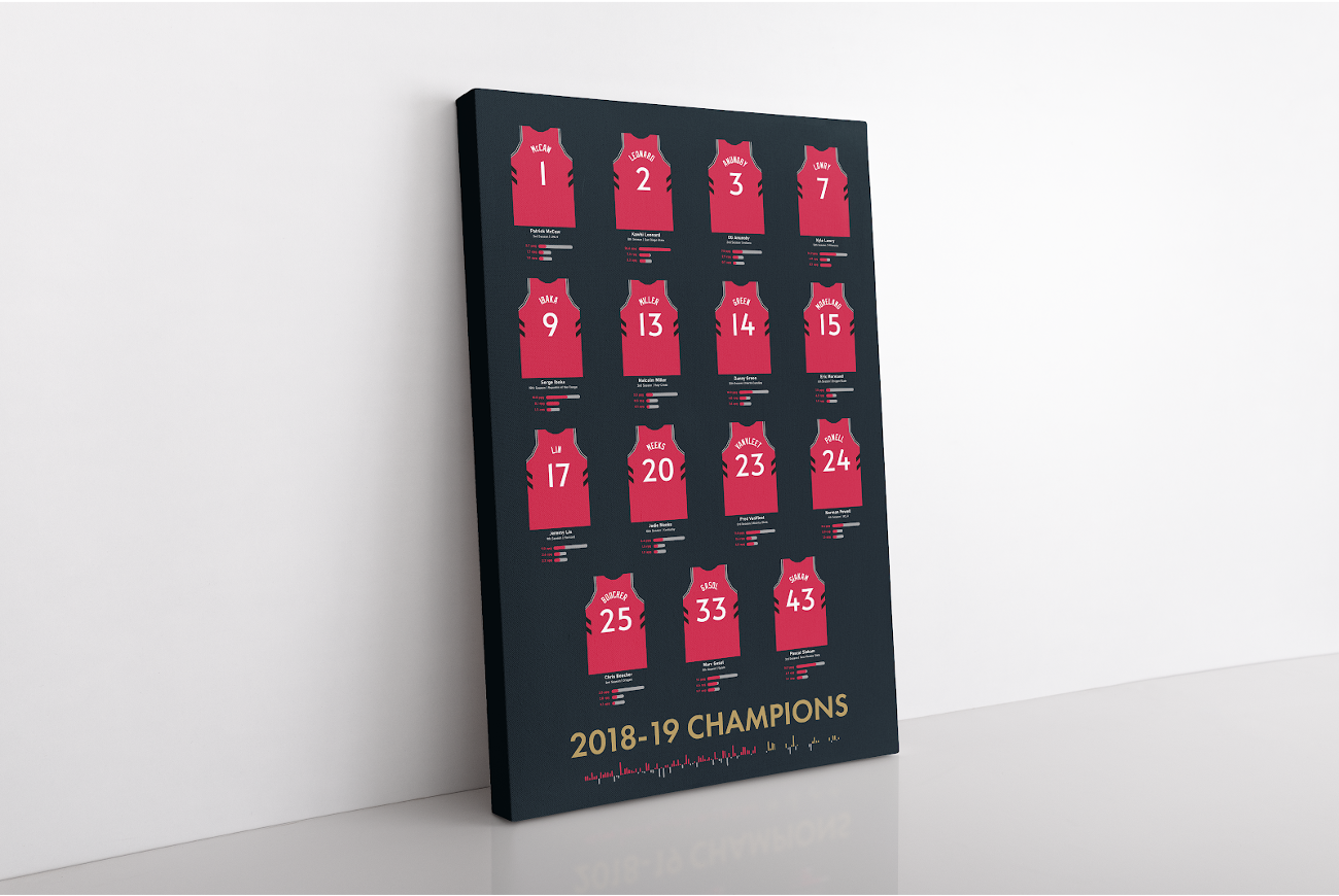 2018-19 Toronto Raptors NBA Champions canvas print