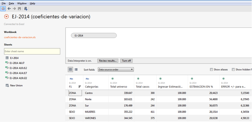 Tableau Data Interpreter