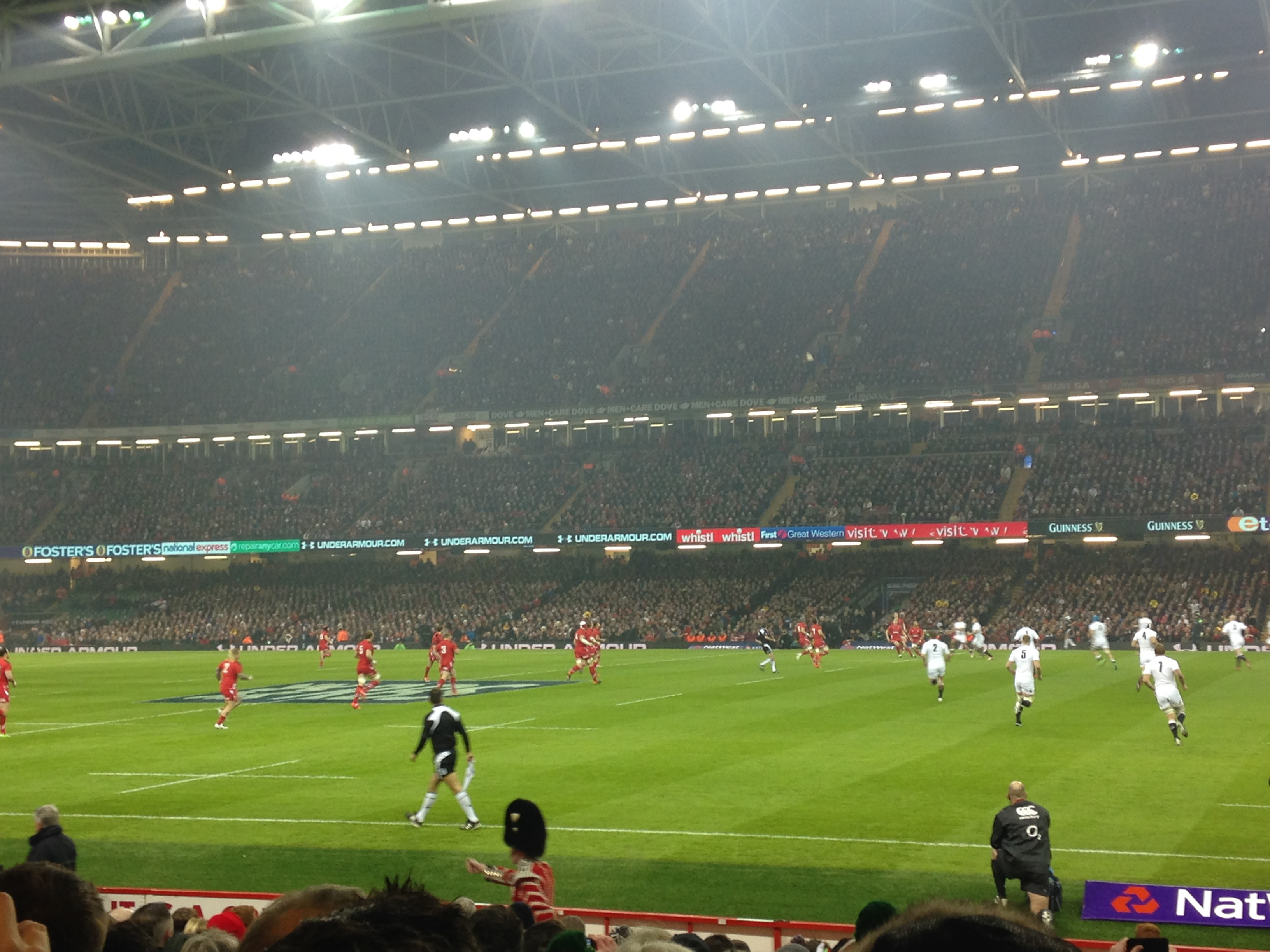Kick off at Wales v England (6 Feb 2015)