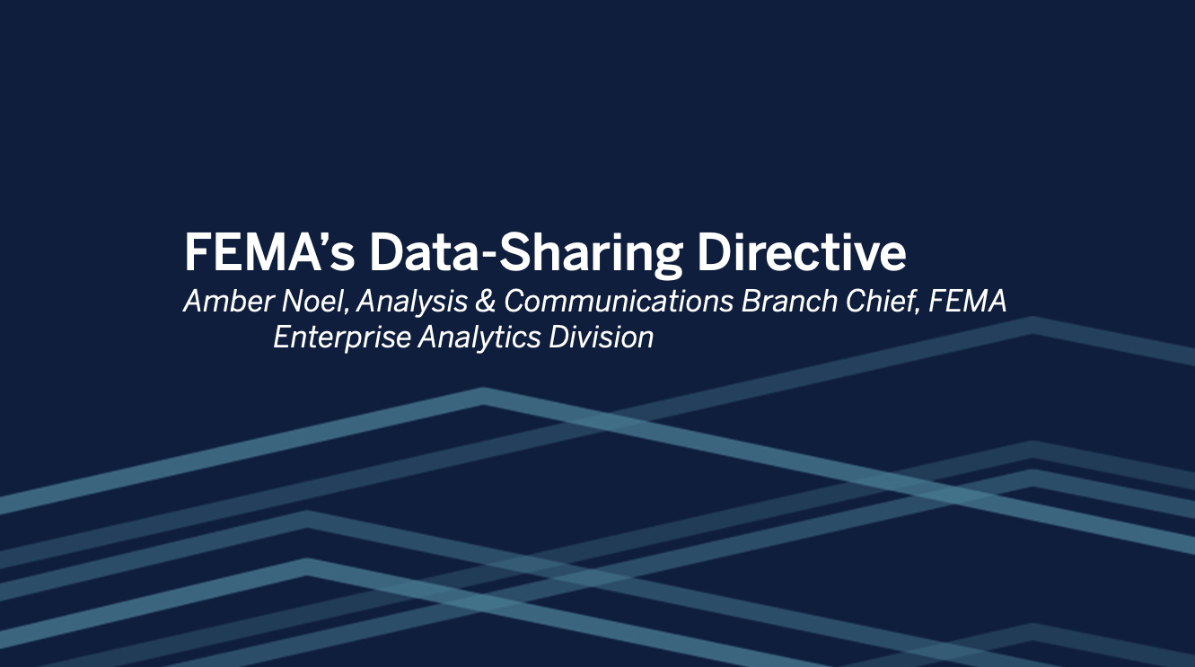Navegue para Diretiva de compartilhamento de dados da FEMA
