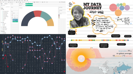 Collage of Tableau Public visualizations