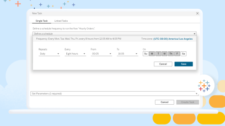 Tableau Prep Custom Schedule