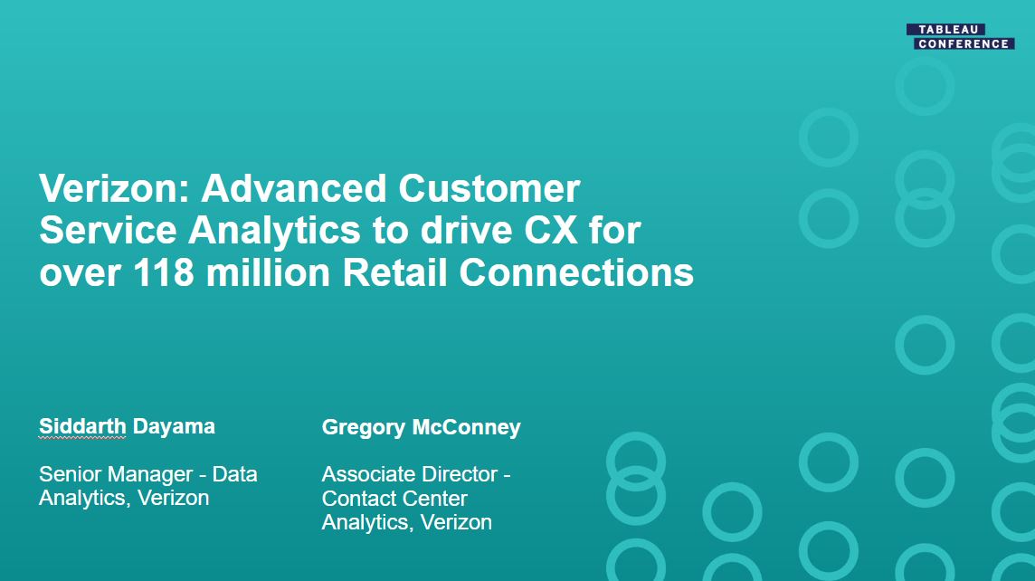 瀏覽至 Verizon: Advanced Customer Service Analytics to drive CX for over 118 million Retail Connections