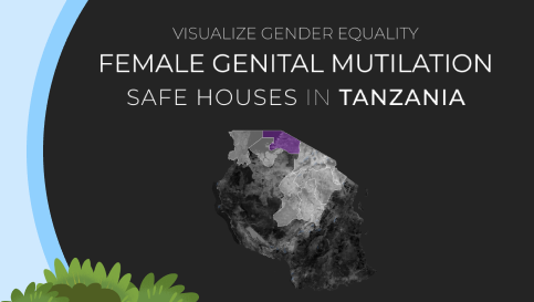 Visualize gender equality. Female Genital Mutilation Safe Houses in Tanzania dashboard